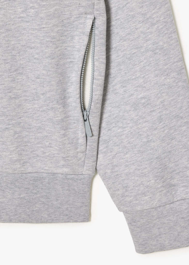Lacoste Sweatjacken Brushed fleece zip through sweater - Silver Chine