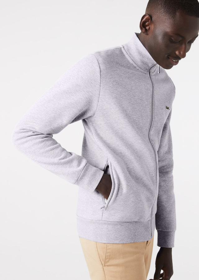 Lacoste Sweatjacken Brushed fleece zip through sweater - Silver Chine