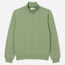 Lacoste Truien High neck zip up fleece sweatshirt - thyme