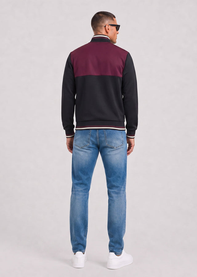 Ellesse Sweatjacken Vignola track top - black burgundy
