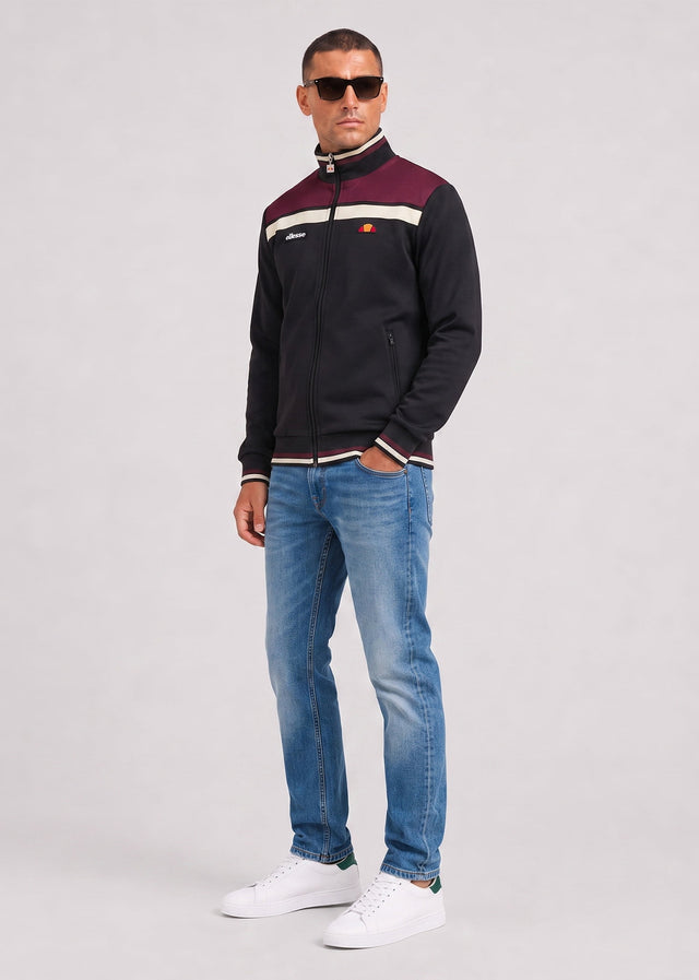 Ellesse Sweatjacken Vignola track top - black burgundy