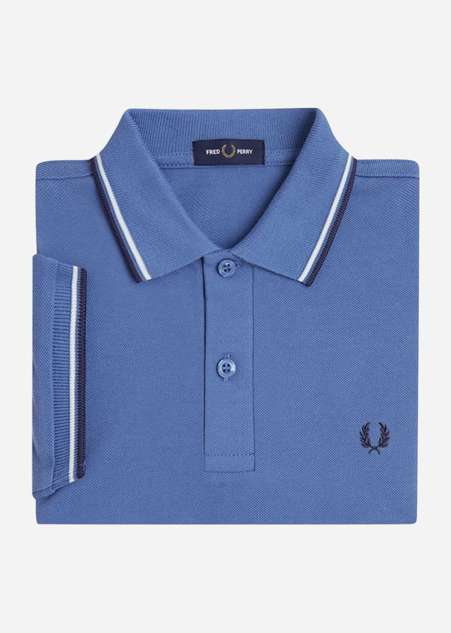 Fred Perry Poloshirts Twin tipped fred perry shirt - ace blue snow white tennis blue