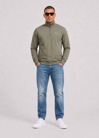 Barbour Pullover Barbour desmond half zip sweat - agave green
