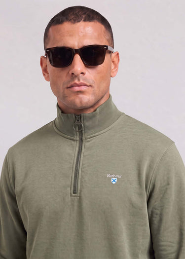 Barbour Truien Barbour desmond half zip sweat - agave green
