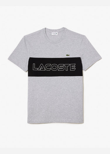 Lacoste T-shirts Colorblock t-shirt - silver chine black