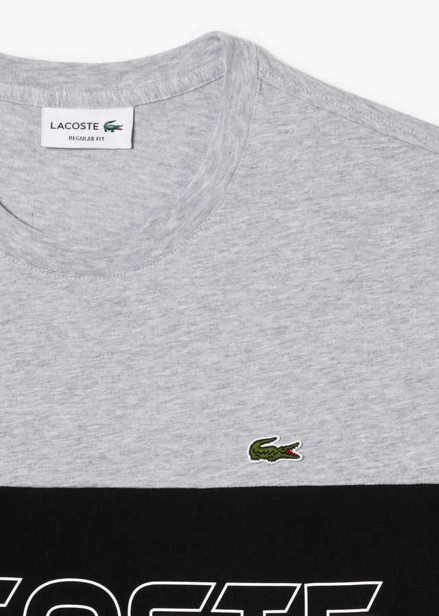 Lacoste T-Shirts Colorblock t-shirt - silver chine black