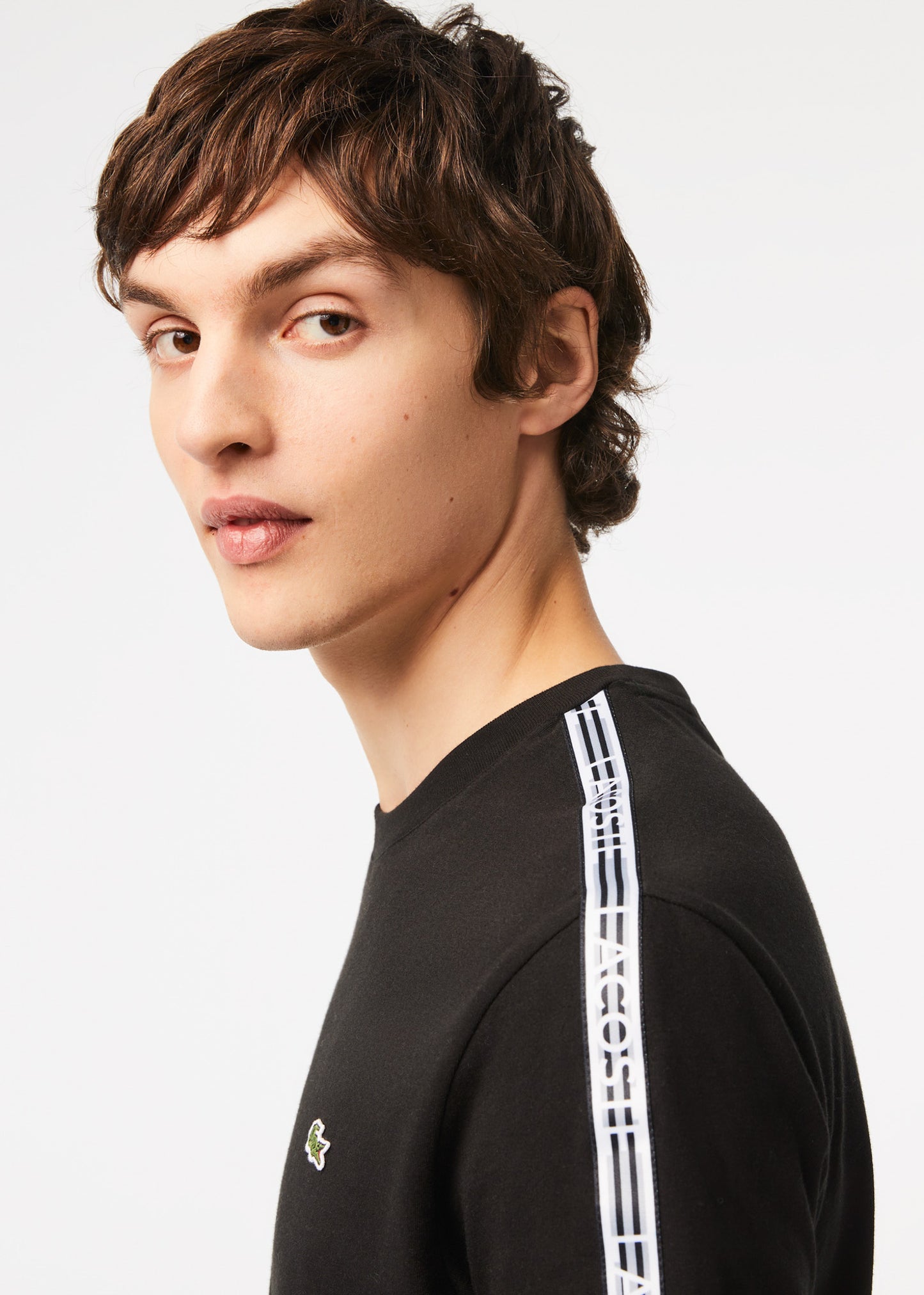 Lacoste T-shirts Contrast stripe t-shirt - black