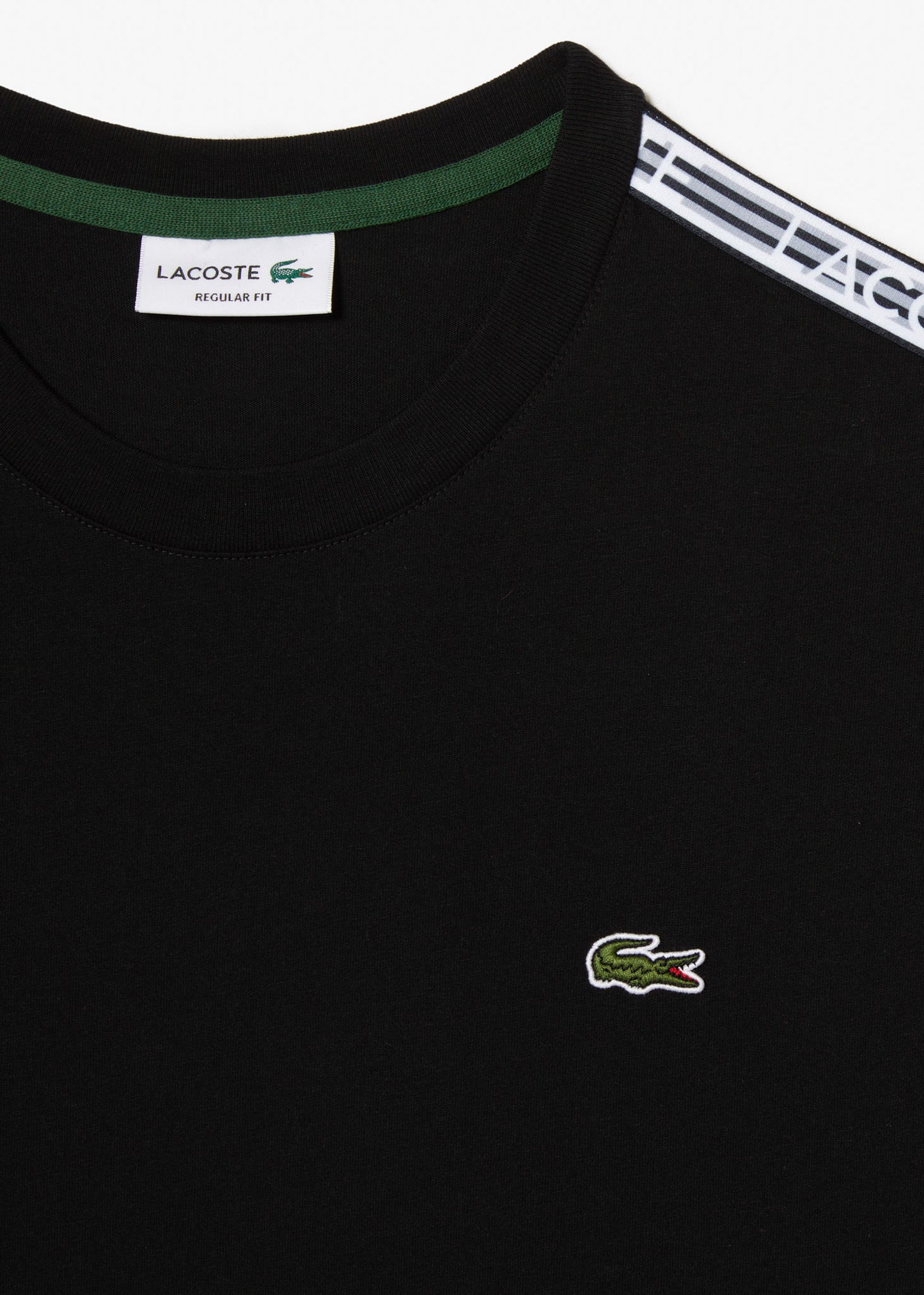 Lacoste T-shirts Contrast stripe t-shirt - black