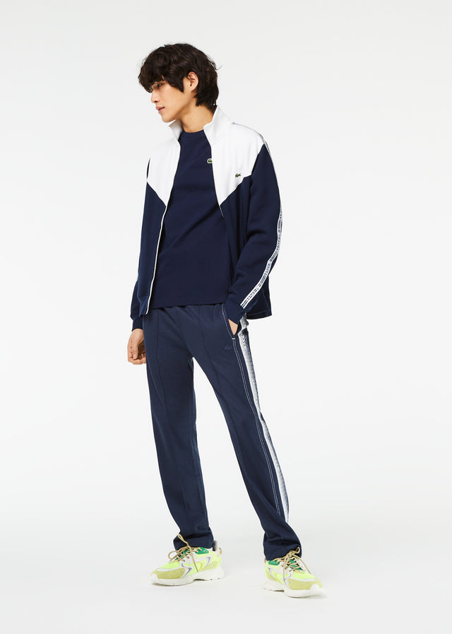 Lacoste T-Shirts Contrast stripe t-shirt - navy blue