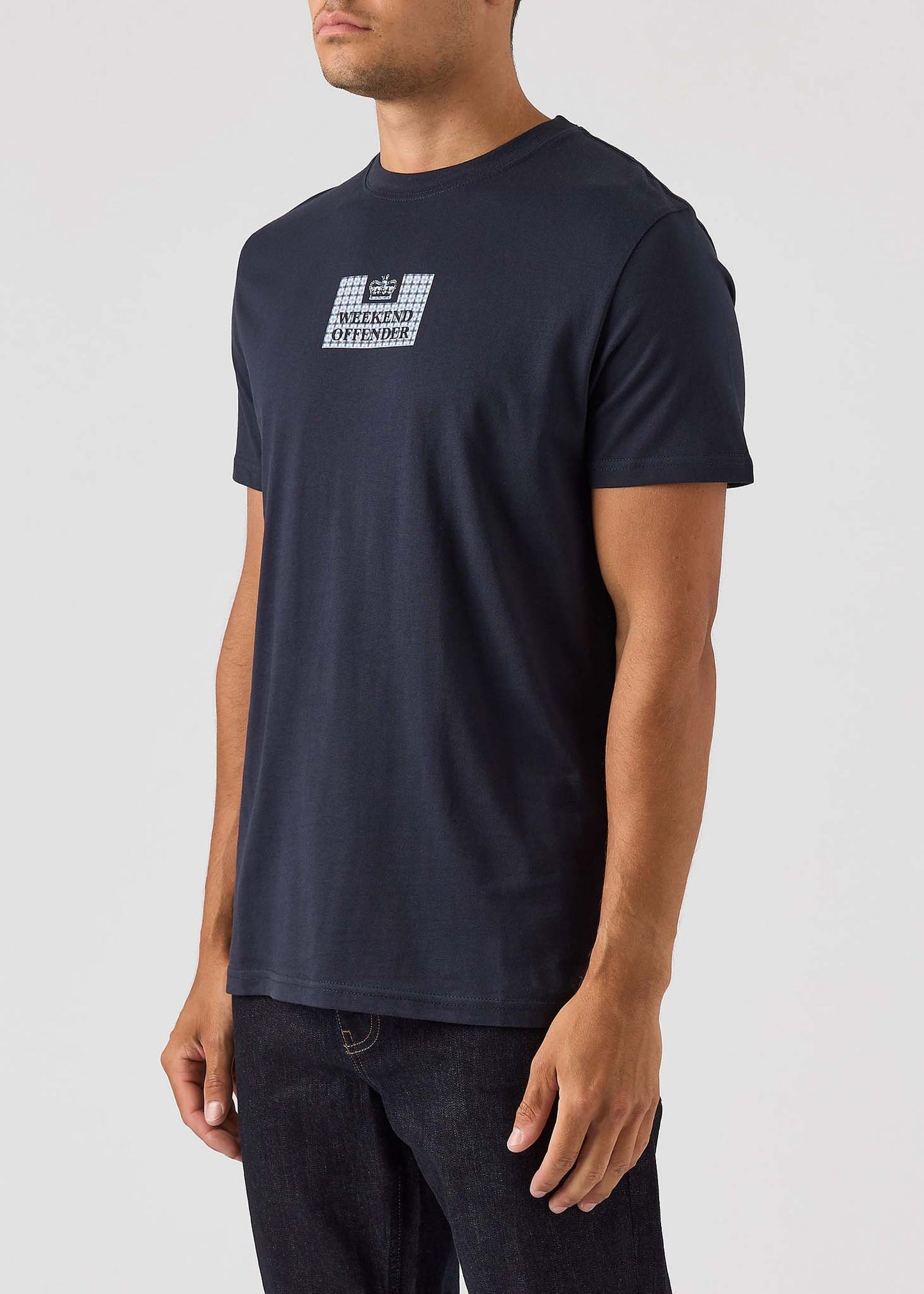 Weekend Offender T-shirts Dygas - navy blue house check