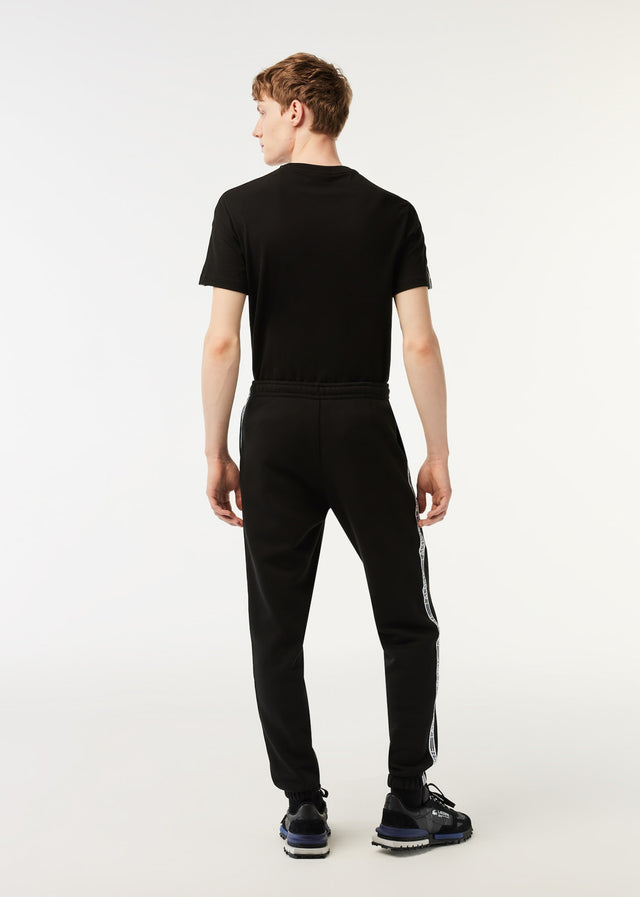 Lacoste Hosen Contrast stripe tracksuit trousers - black
