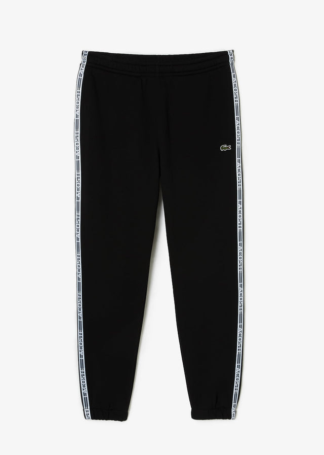 Lacoste Hosen Contrast stripe tracksuit trousers - black