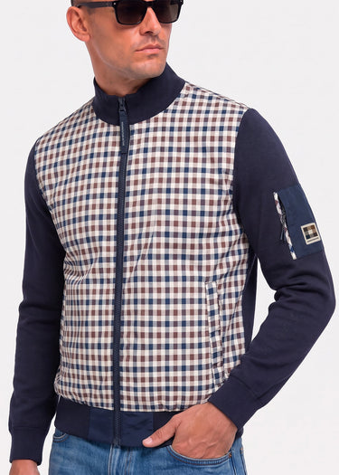 Aquascutum Sweatjacken Club tech fz sweater - navy