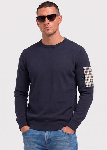 Aquascutum Pullover Crewneck tech sweater - navy