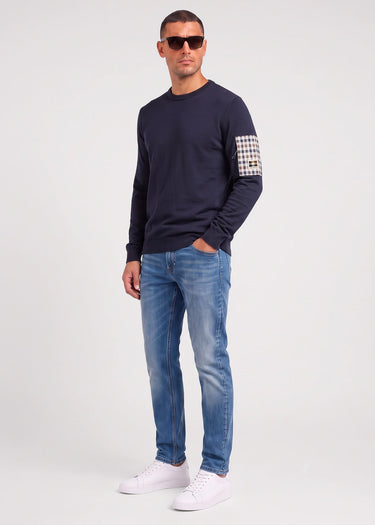 Aquascutum Pullover Crewneck tech sweater - navy