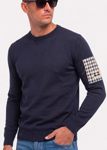 Aquascutum Pullover Crewneck tech sweater - navy