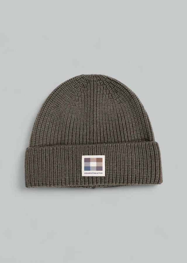 Aquascutum Mützen Active beanie patch - army green