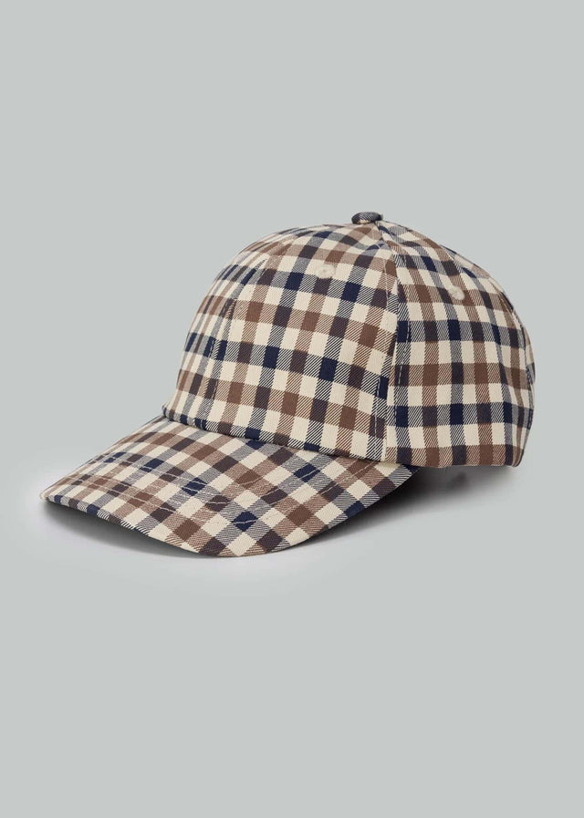 Aquascutum Caps Active iconic baseball cap - club check