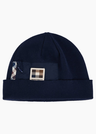 Aquascutum Mützen Nylon pocket beanie - navy