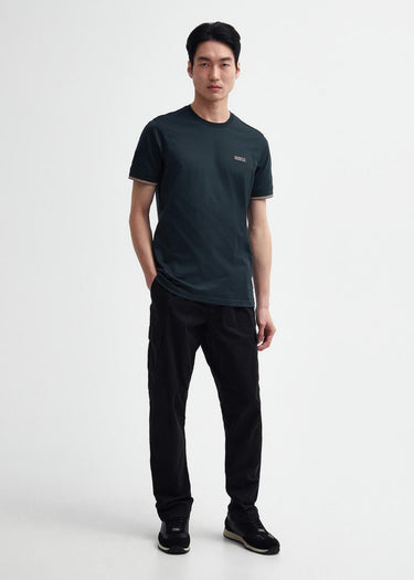 Barbour International T-shirts  Philip tipped cuff tee - forest river