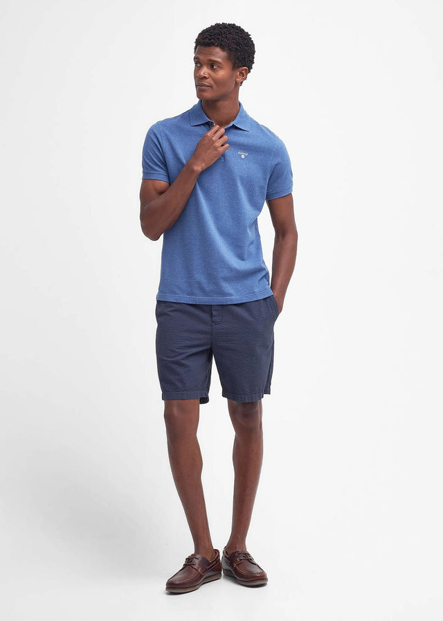 Barbour Poloshirts Tartan pique polo - chambray marl