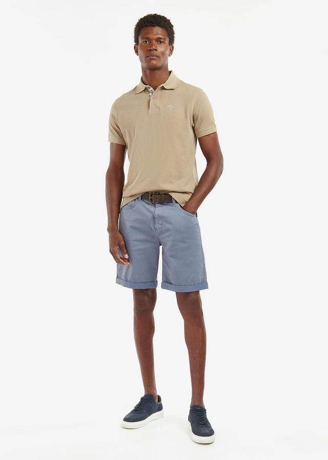 Barbour Poloshirts Tartan pique polo - washed stone