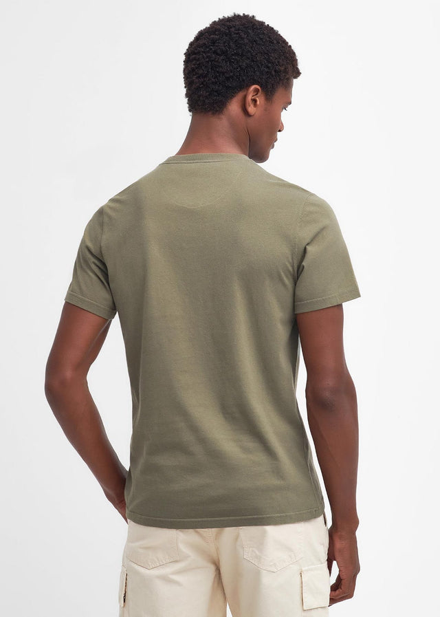 Barbour T-Shirts Tartan sports tee - pale sage