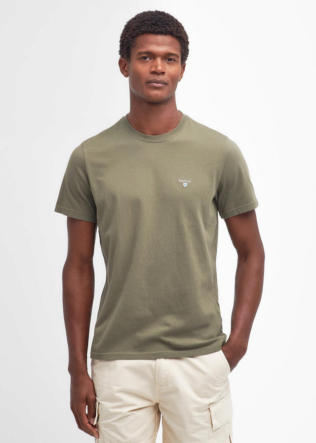 Barbour T-Shirts Tartan sports tee - pale sage