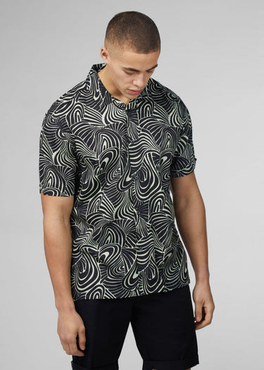 Ben Sherman Overhemden Psychadelic swirl print - mint