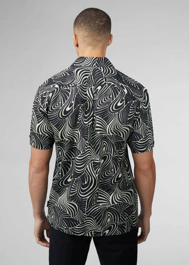 Ben Sherman Overhemden Psychadelic swirl print - mint