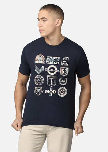 Ben Sherman T-shirts  Scooter clubs tee - dark navy
