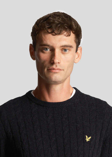 Lyle & Scott Truien Cable jumper - jet black marl