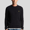 Lyle & Scott Truien Cable jumper - jet black marl