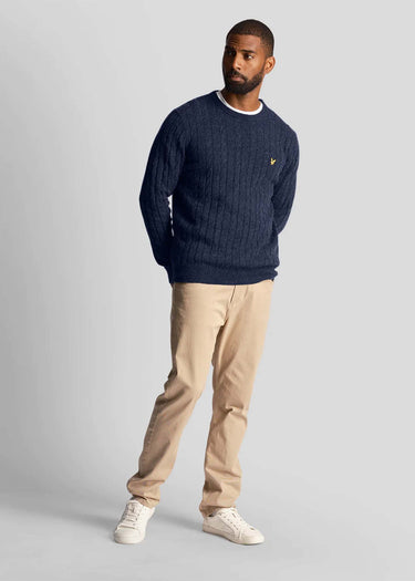 Lyle & Scott Truien Cable jumper - dark navy marl