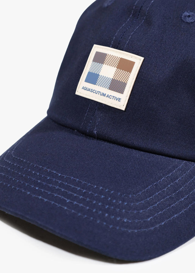 Aquascutum Caps Iconic Rubber patch Baseball cap OS