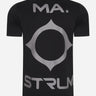 MA.Strum T-shirts Oversized back logo print tee - black