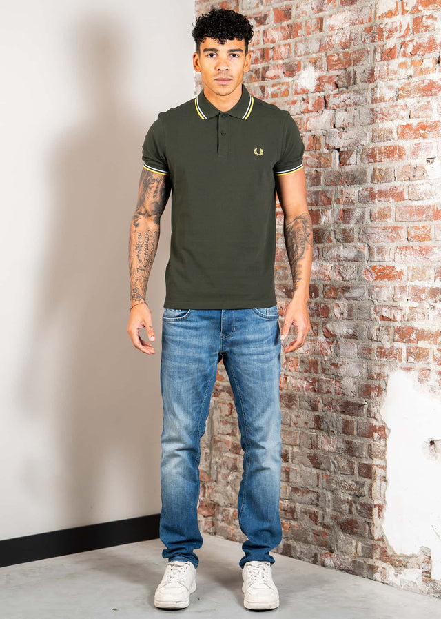 Fred Perry Poloshirts Twin tipped fred perry shirt - hunting green light ice lenom barley