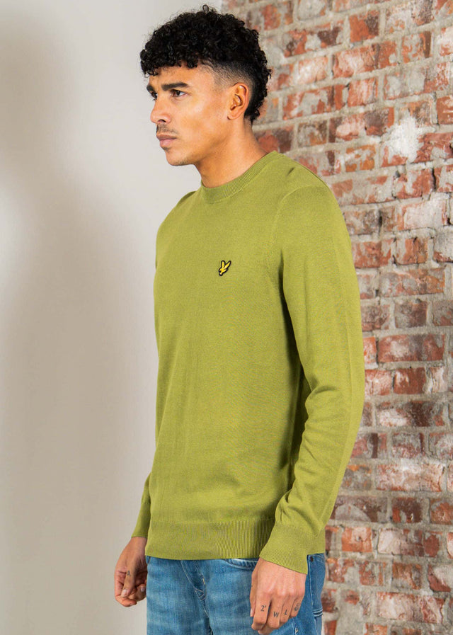 Lyle & Scott Pullover Cotton crew neck jumper - shrub green