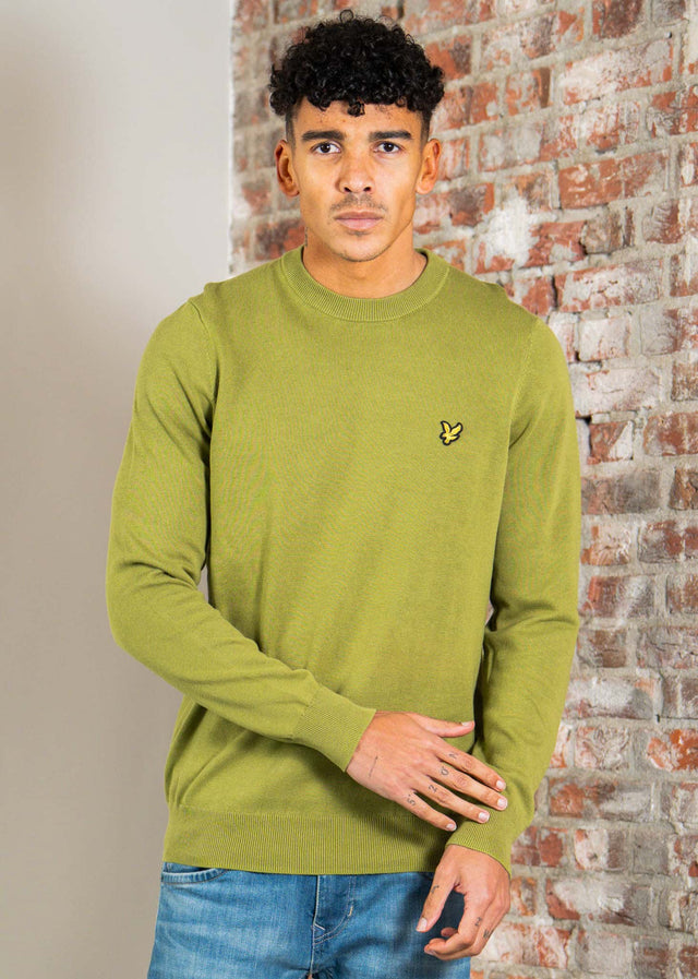Lyle & Scott Pullover Cotton crew neck jumper - shrub green