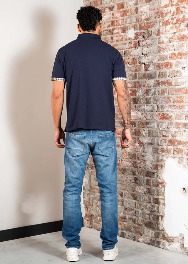 Aquascutum Poloshirts Cc stretch piqué sleeve polo - navy