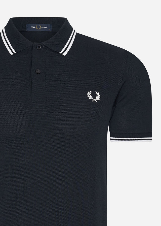 Fred Perry Poloshirts Twin tipped Fred Perry shirt - navy white