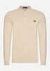 Fred Perry Longsleeve Polo's Ls plain fred perry shirt - oatmeal black
