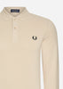 Fred Perry Longsleeve Polo's Ls plain fred perry shirt - oatmeal black
