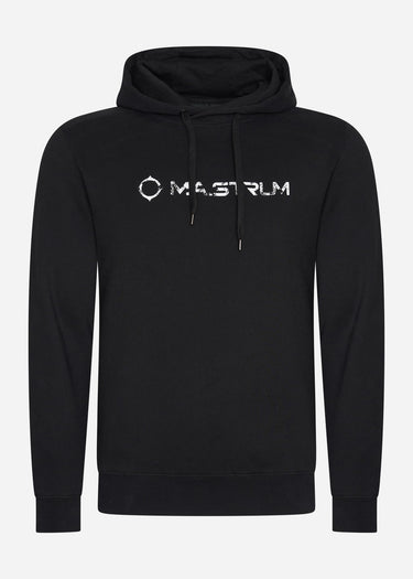 MA.Strum Hoodies Cracked logo hooded sweat - black