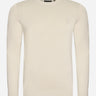 Lyle & Scott Truien Tonal eagle cotton crew neck jumper - cove