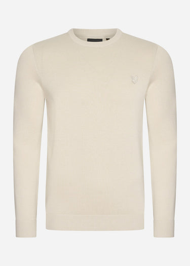 Lyle & Scott Truien Tonal eagle cotton crew neck jumper - cove