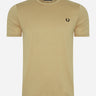 Fred Perry T-shirts Ringer t-shirt - warm stone black