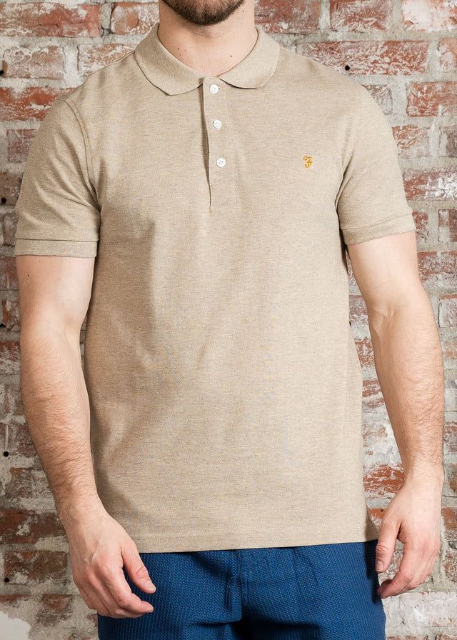 Farah Poloshirts Blanes ss polo - haxelnut marl