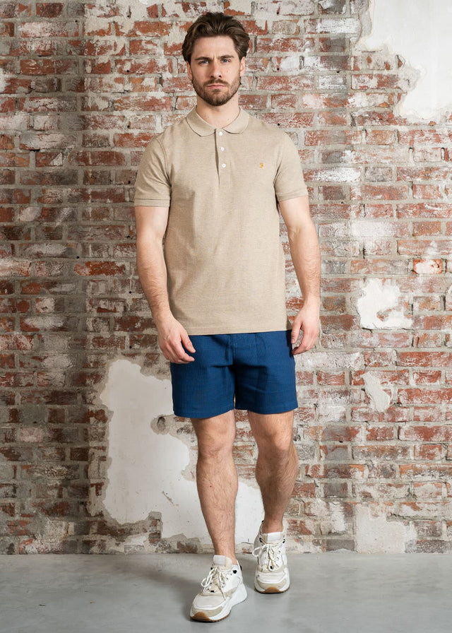Farah Poloshirts Blanes ss polo - haxelnut marl