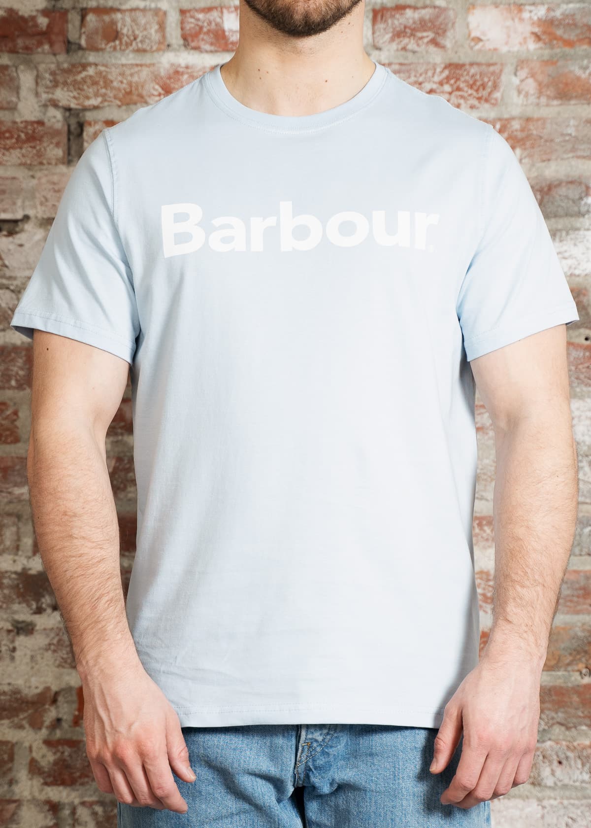 Barbour T-shirts Barbour logo t-shirt - ocean sky